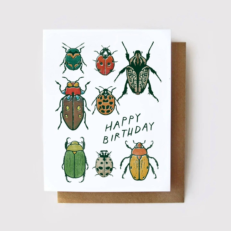Happy Birthday Beetle Card: Clear Sleeve