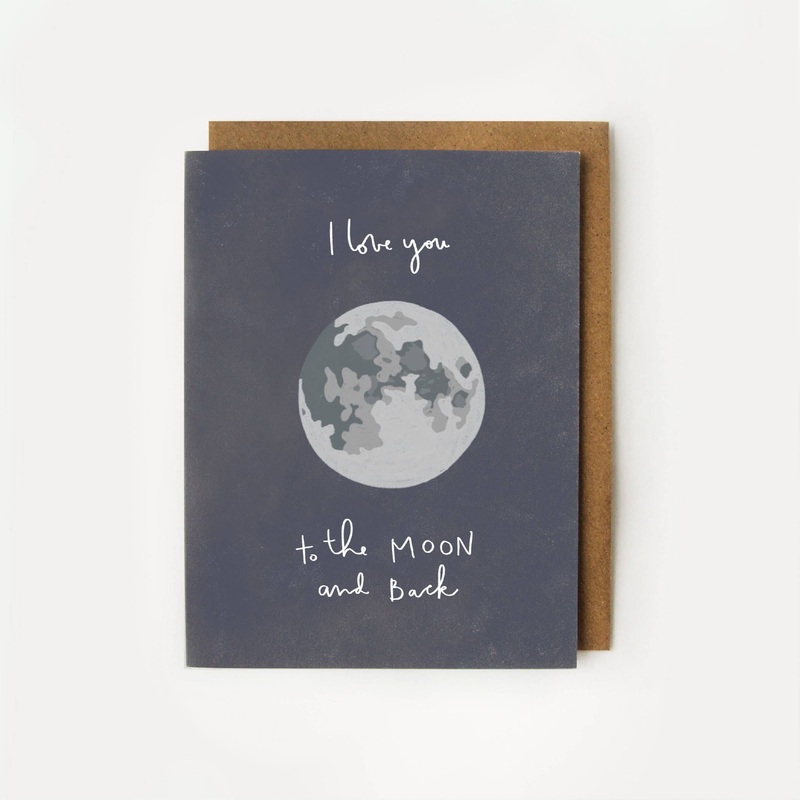 Love You to the Moon and Back Card: Clear Sleeve