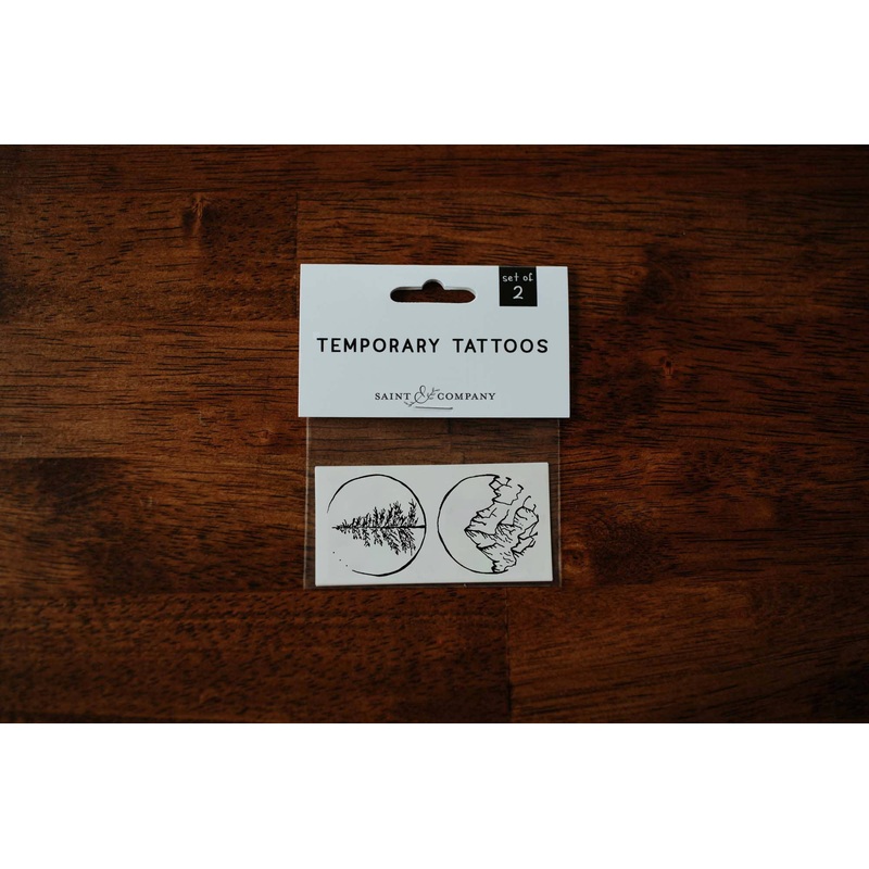 Mountains & Trees Temporary Tattoos