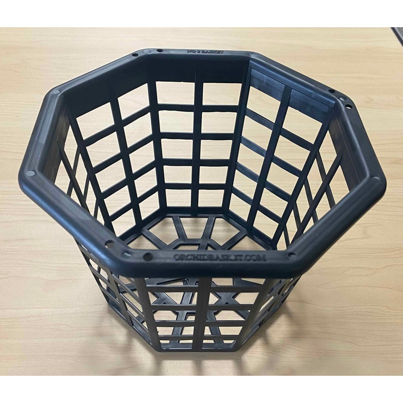 4 Black Plastic Orchid Basket