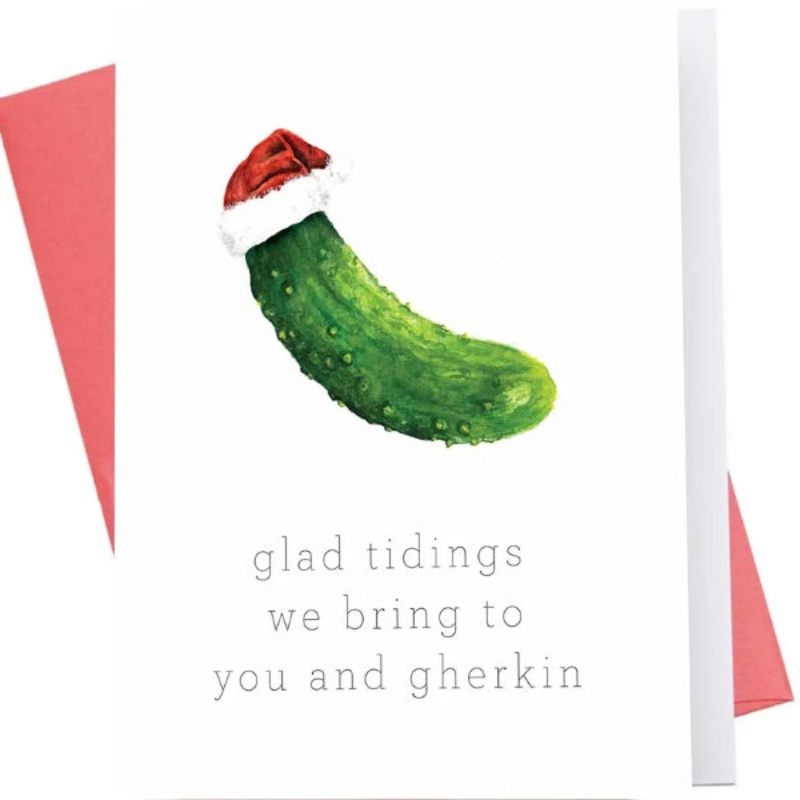Glad Tidings Gherkin Holiday Card