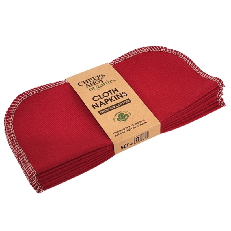 Organic Cotton Napkins – Raspberry
