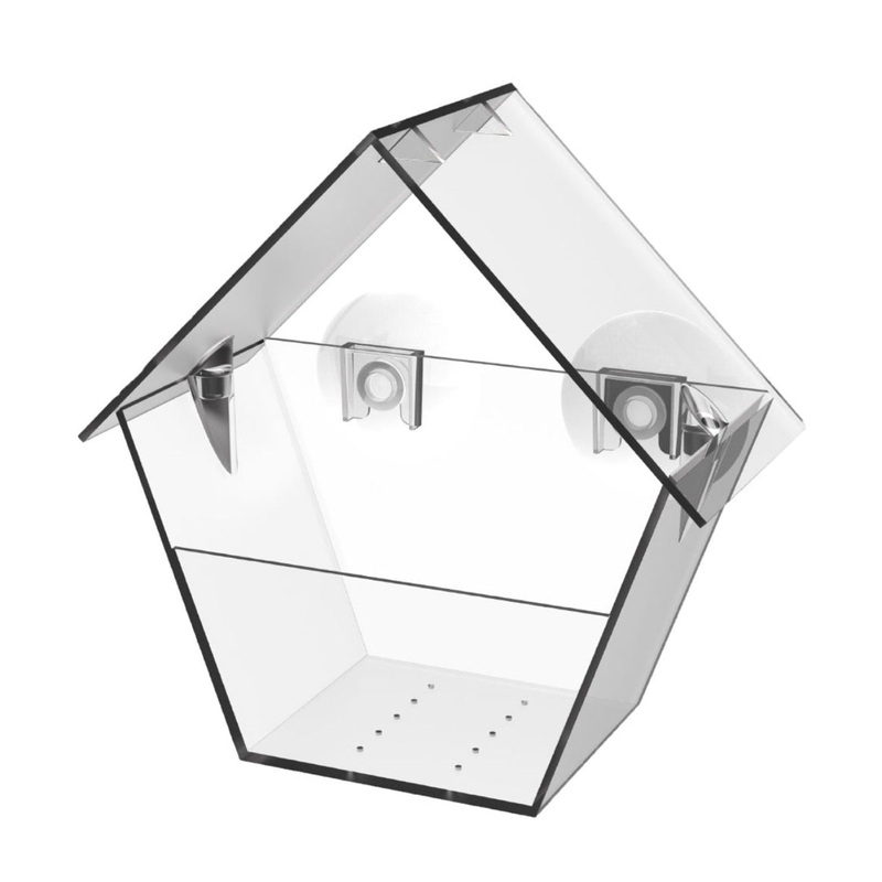 Acrylic Window House Bird Feeder