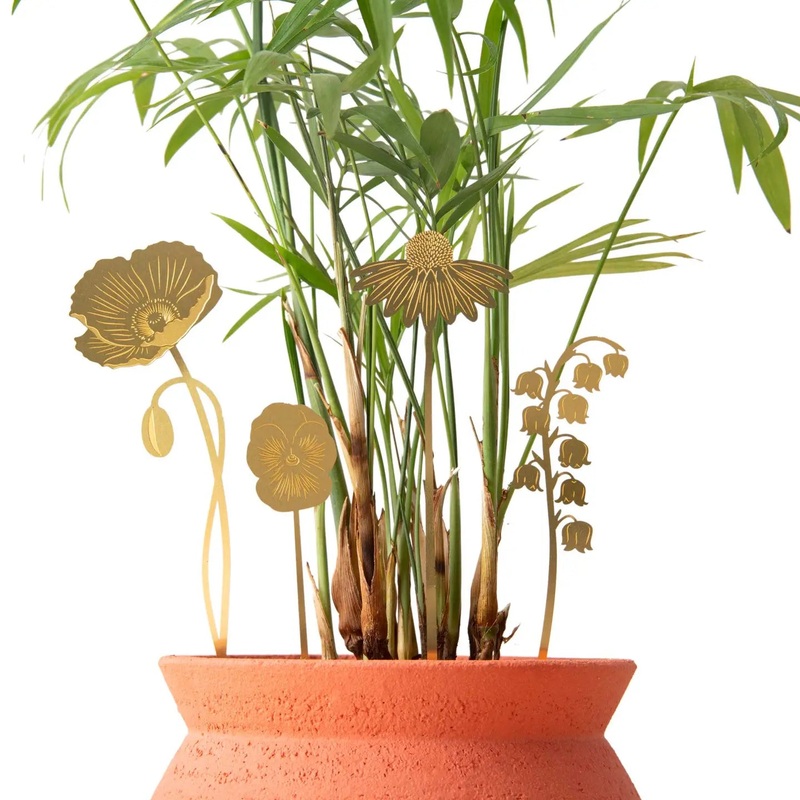 Brass Blooms Garden, Gold Home Decor, Metal Flowers