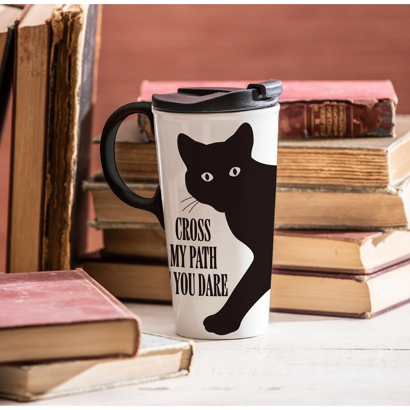 Cat Cross My Path Ceramic Cup