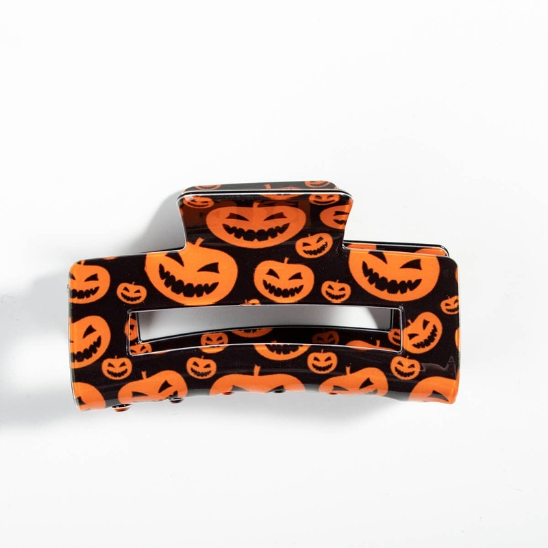Halloween Spiderweb Hair Claw – Ghost Pumpkin Clip_CWAHA1447