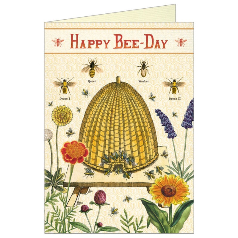 Happy Birthday Bee Single Greeting Card/ Envelope