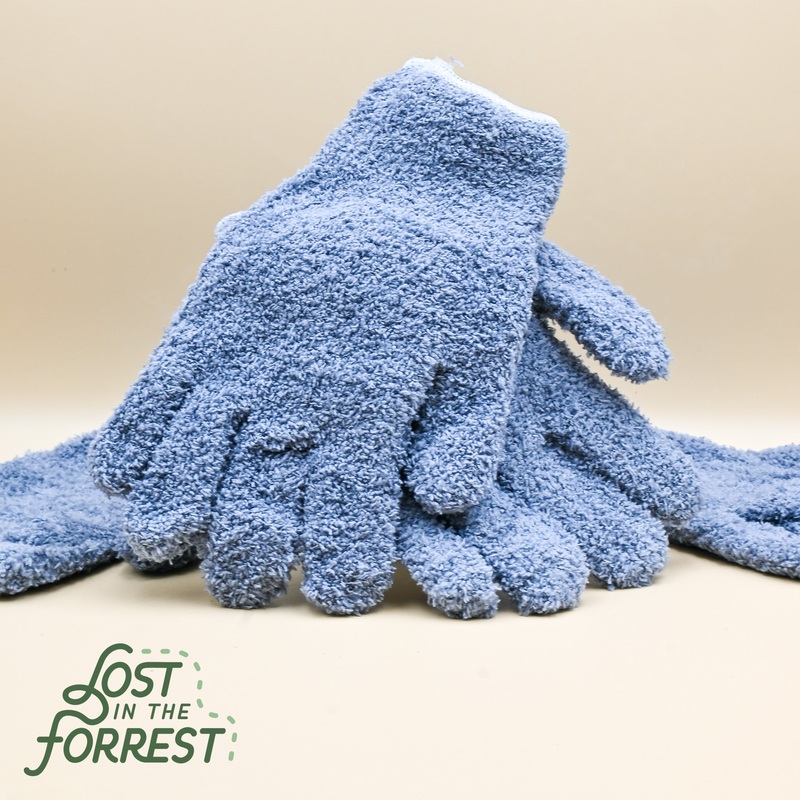 Microfiber Glove|Single|Set of 2|Gray|Teal|Yellow|Pink|Blue|Green