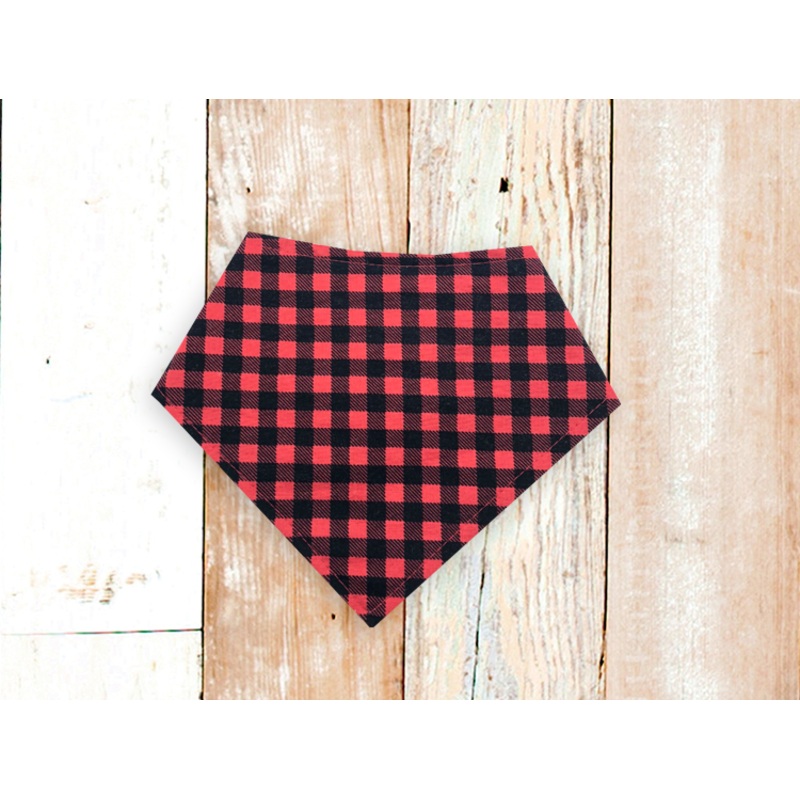 Red Buffalo Plaid Dog Bandana|8-10″|10-16″|16-24″