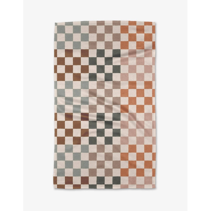Autumn Checkers Tea Towel