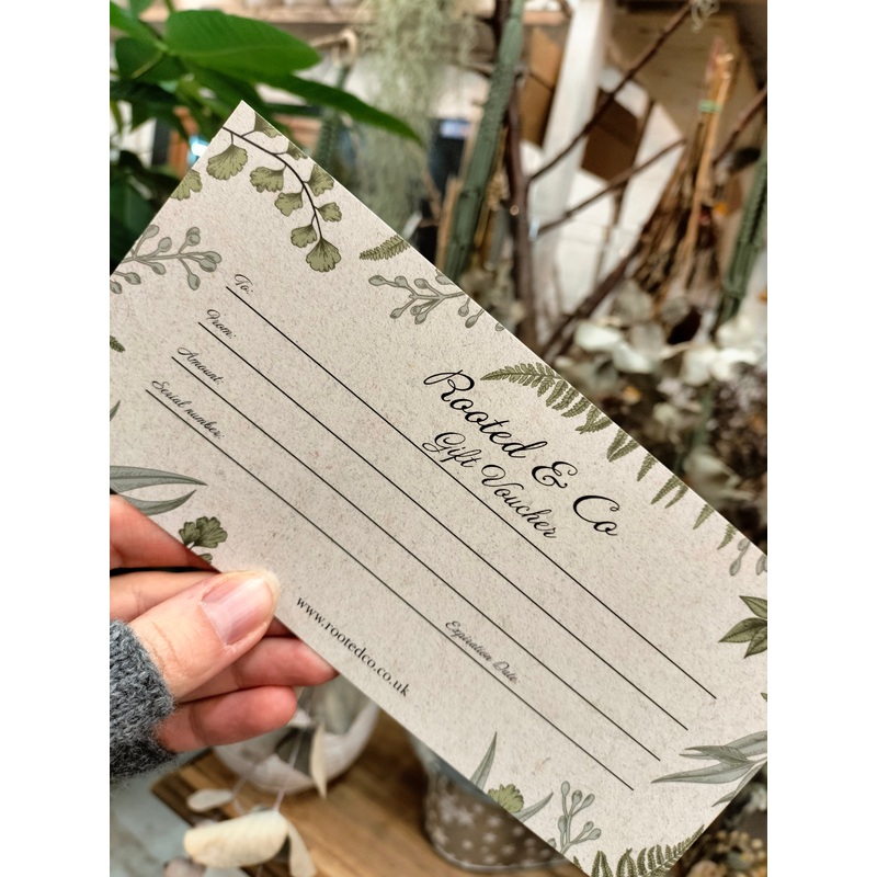 Rooted & Co Gift Card|10.00|20.00|30.00|40.00|50.00|60.00|70.00|80.00|90.00|100.00