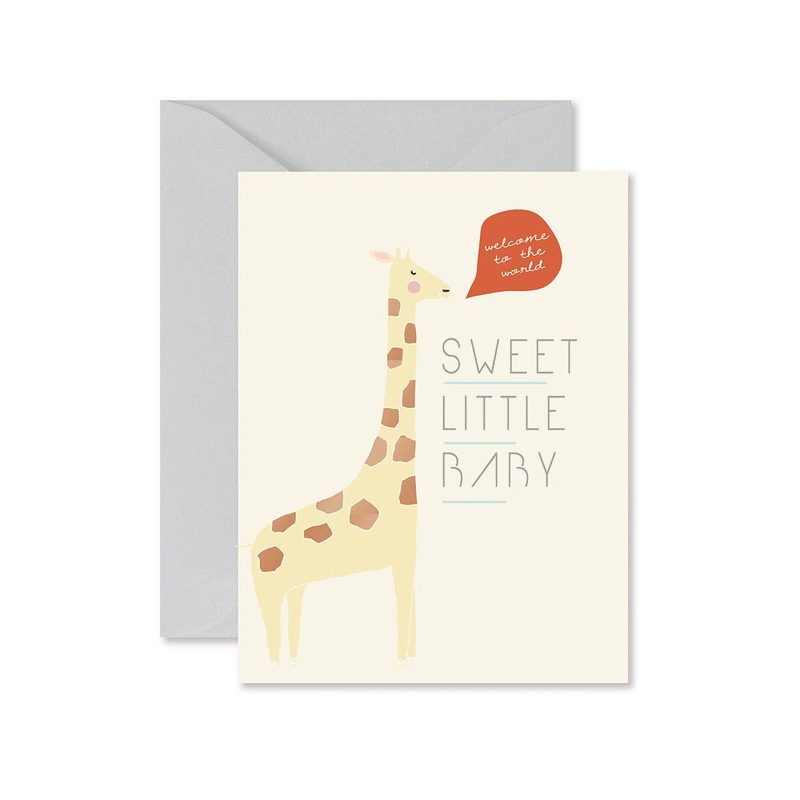 Giraffe Sweet Little Baby Greeting Card