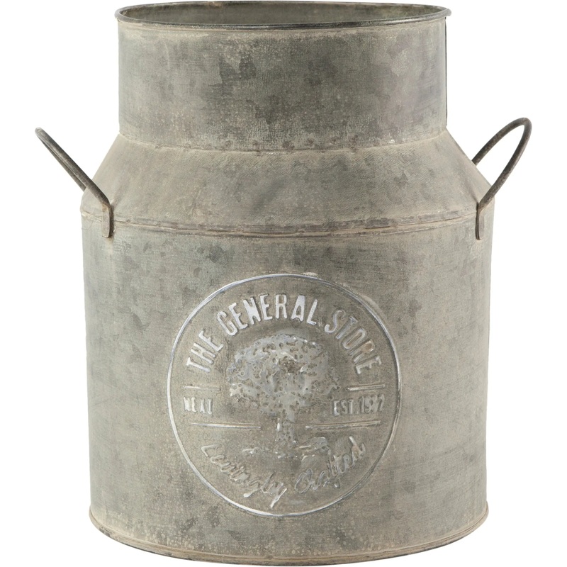 Milk Churn Tin Planter  Stylish Vintage Plant Pot