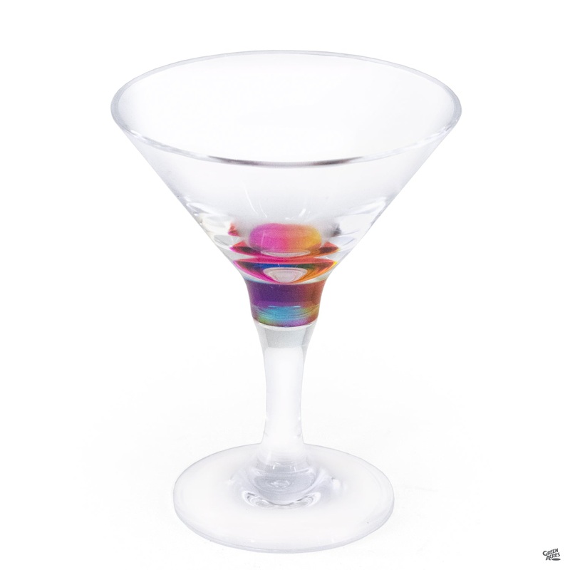 Rainbow Martini Glass 9 oz|Martini Glass|Martini Glass [v::tx]