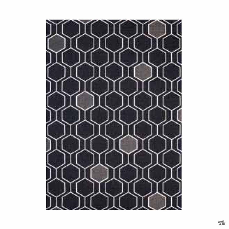 Geo Black Outdoor Rug|5′ x 7’|5′ x 7′ [v::tx]