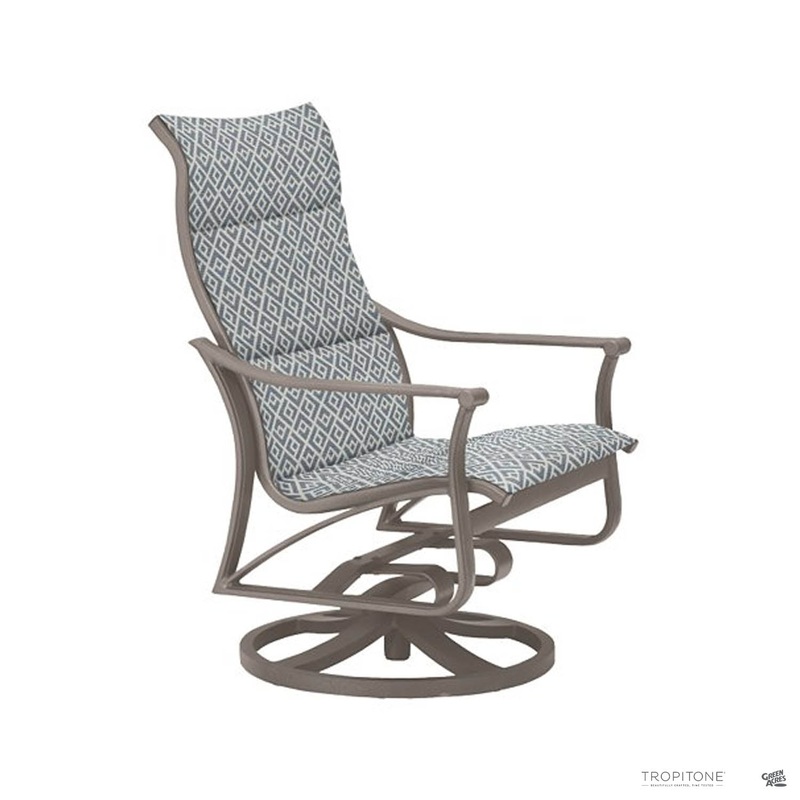 Corsica Padded Sling Swivel Lounge Chair