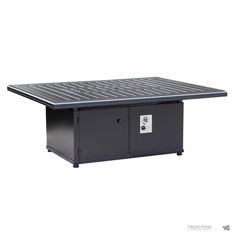 Solasta Rectangle Fire Pit|Graphite|Rich Earth