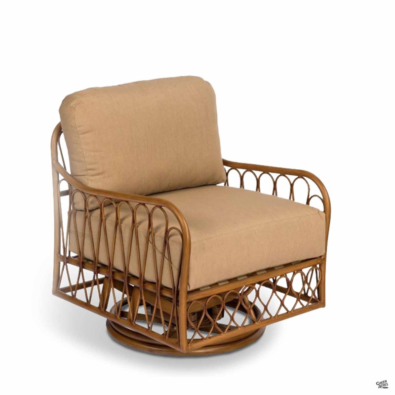 Cane Swivel Rocking Lounge Chair