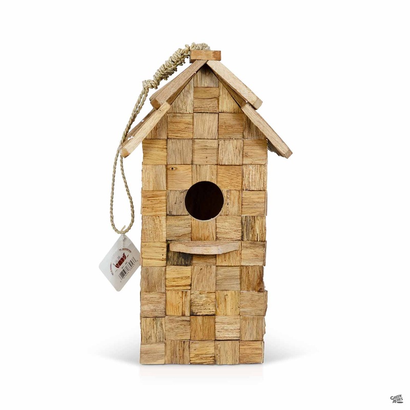 Driftwood Checkered Bird House