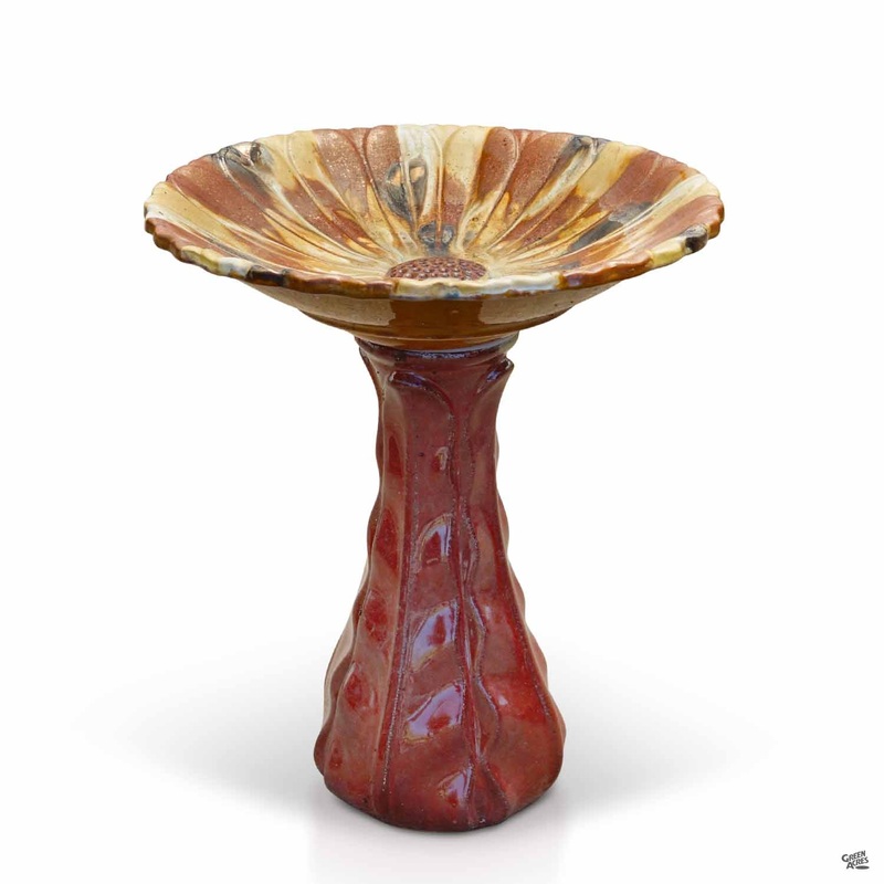 Maroon Birdbath|18″
