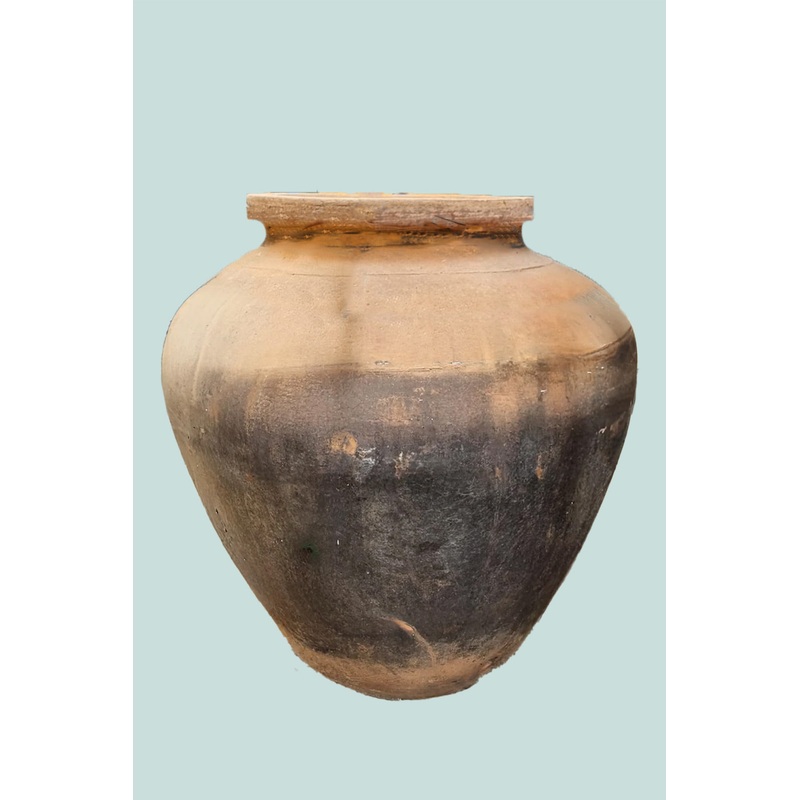 Antique Dark Terracotta Water Pot