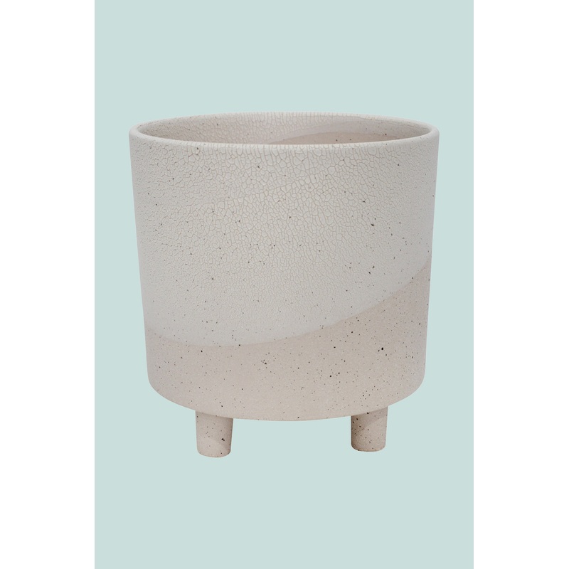 Dune Crackle Glaze Planter – Fits Medium Plants