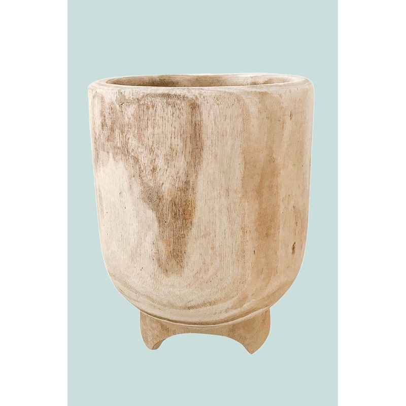 Footed Wood Planter – Fits Medium Plants