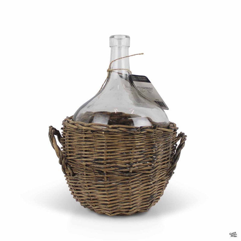 Glass Jar in Woven Basket|10″ x 14″ [v::tx]