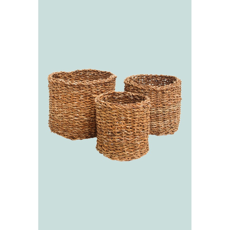 Seagrass Cylinder Basket Planter