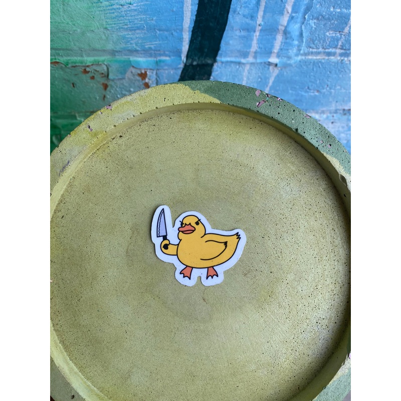 Duck w knife sticker