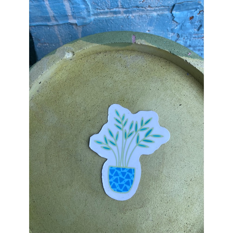 Greenery planter sticker