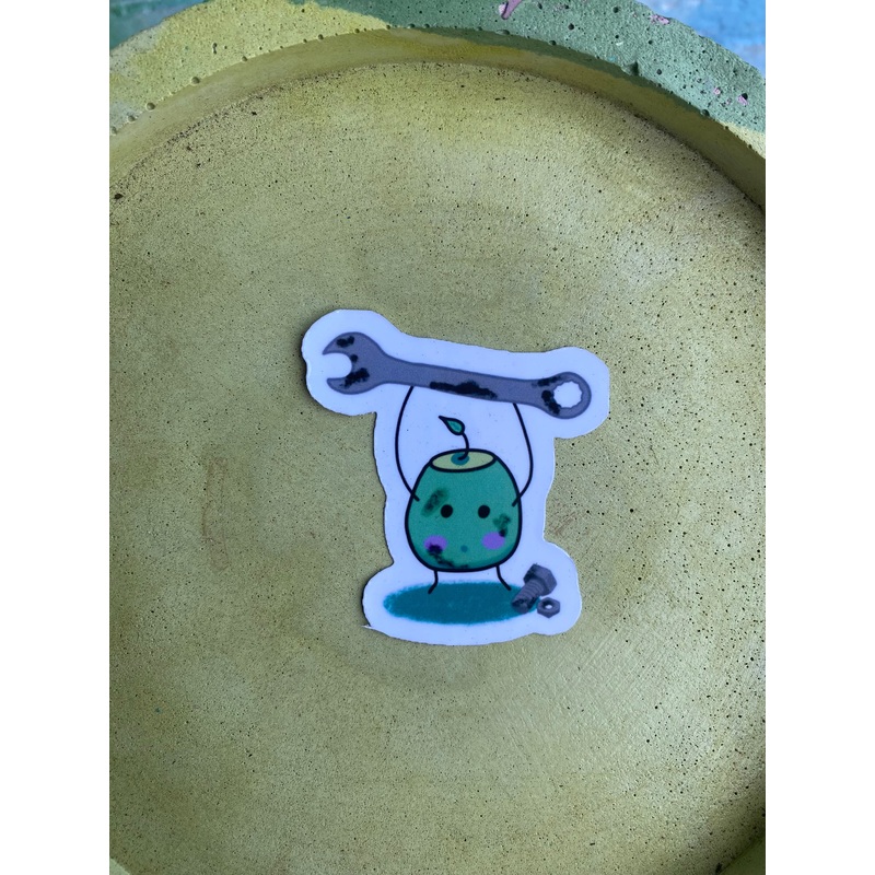 Junimo working hard sticker