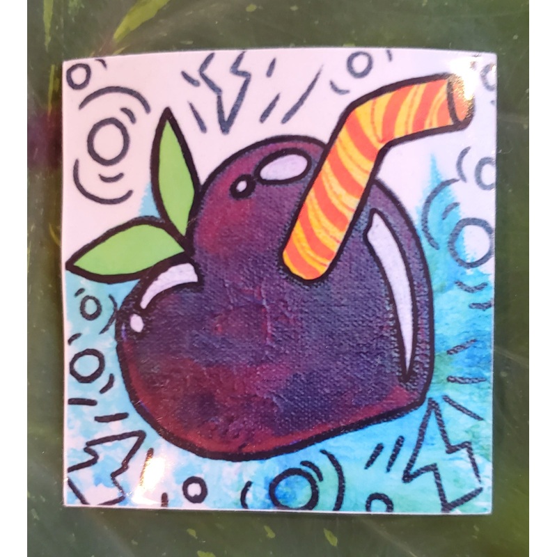 Plum Pop Art Sticker