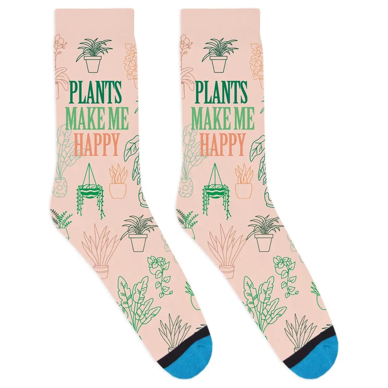 Plants Make Me Happy Socks|S|L
