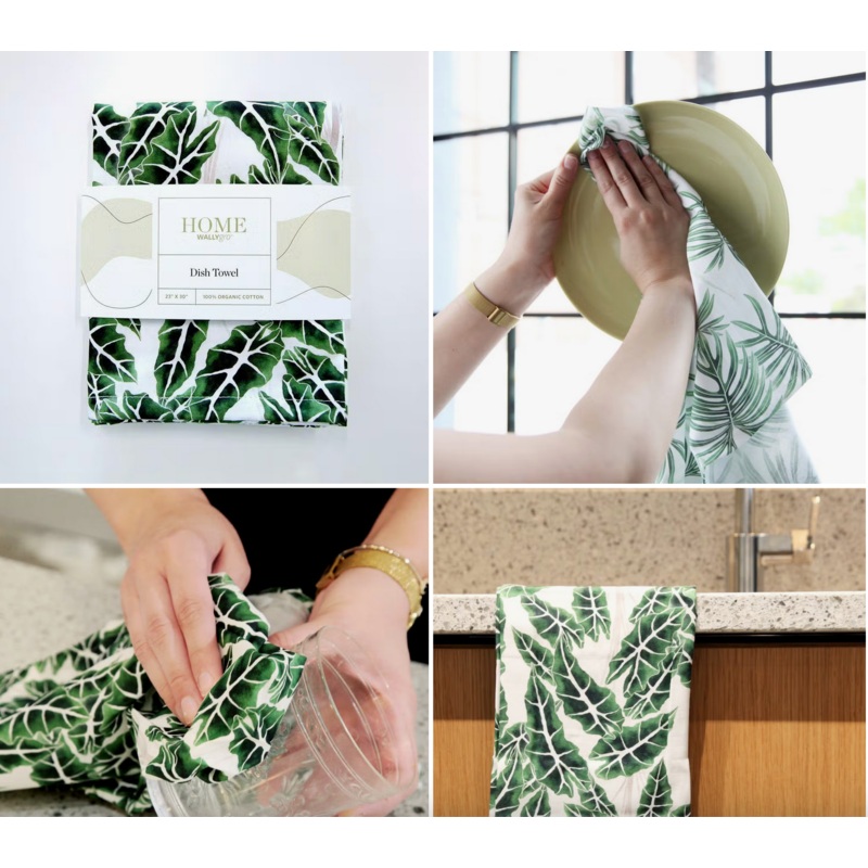Tea Towel|Monstera|Alocasia|Pilea|Xanadu|Begonia
