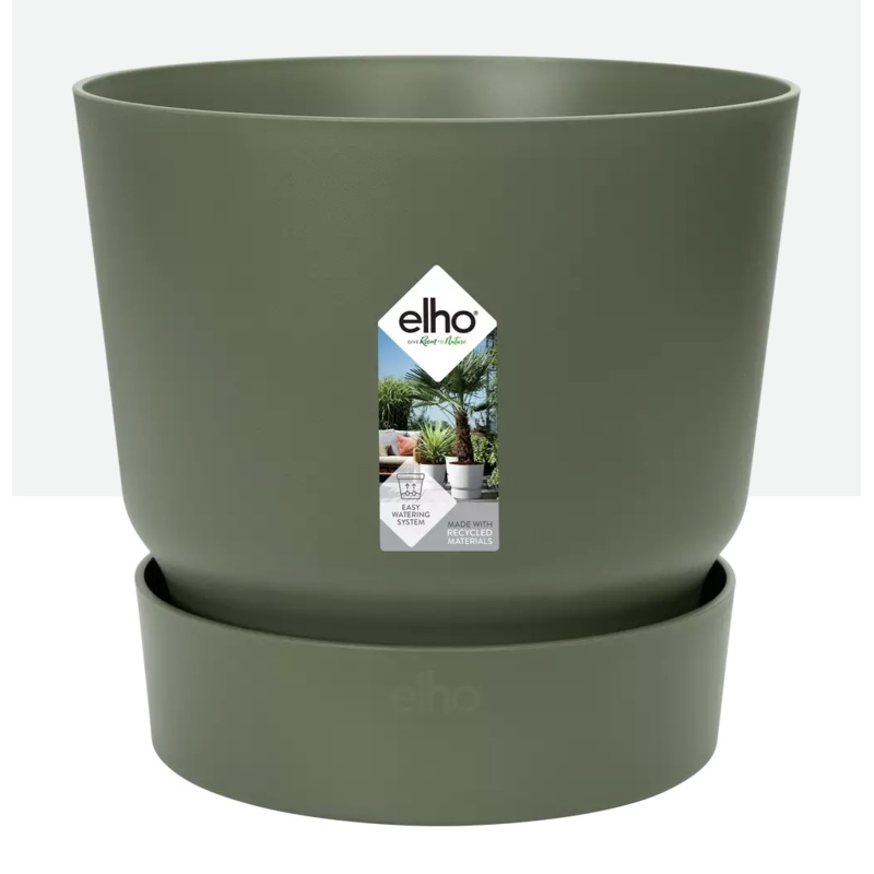 Elho, Greenville Round Pot, Leaf Green