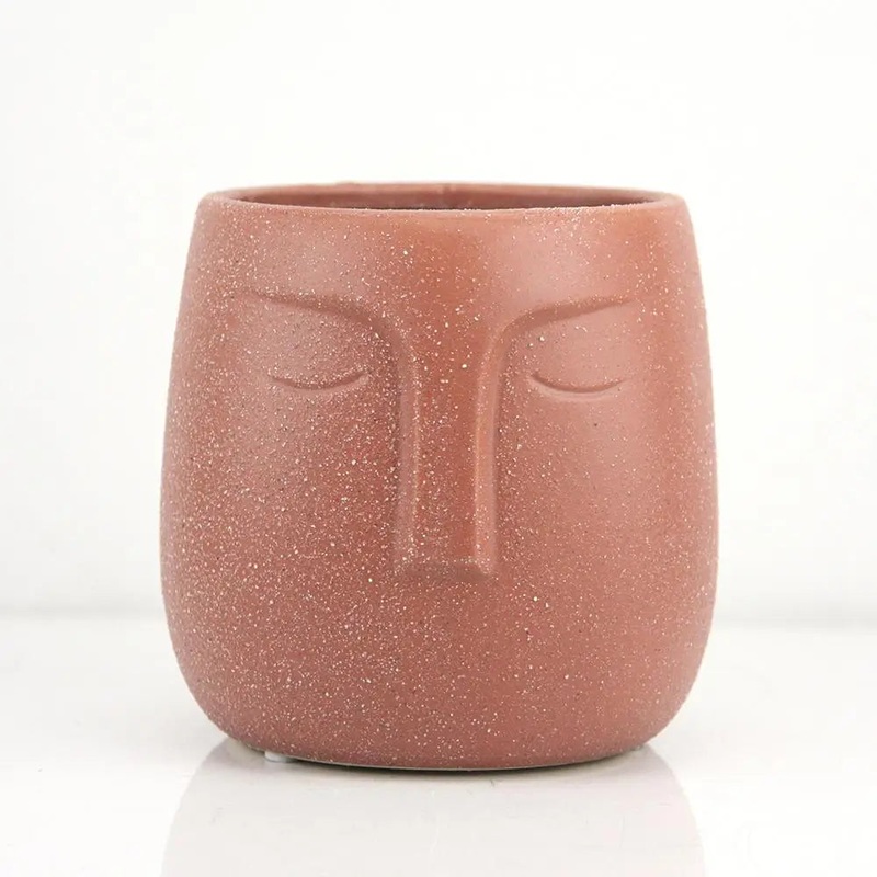 Slumbering Ceramic Face Planter