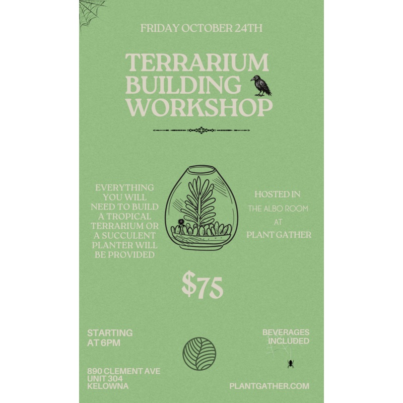 Spooky Terrarium Workshop – Friday October 24th @ 6pm