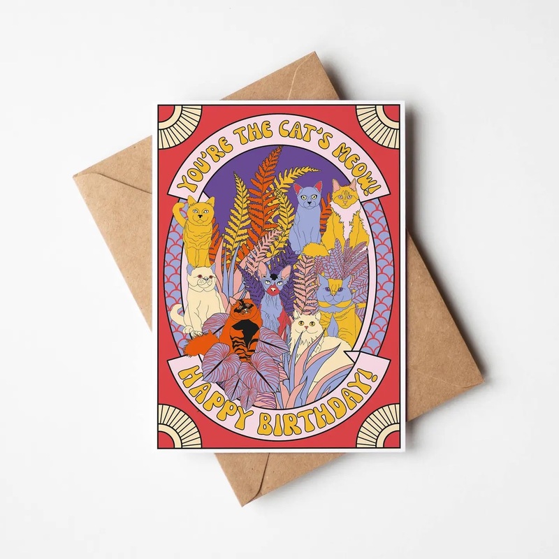 The Cat’s Meow Birthday Card