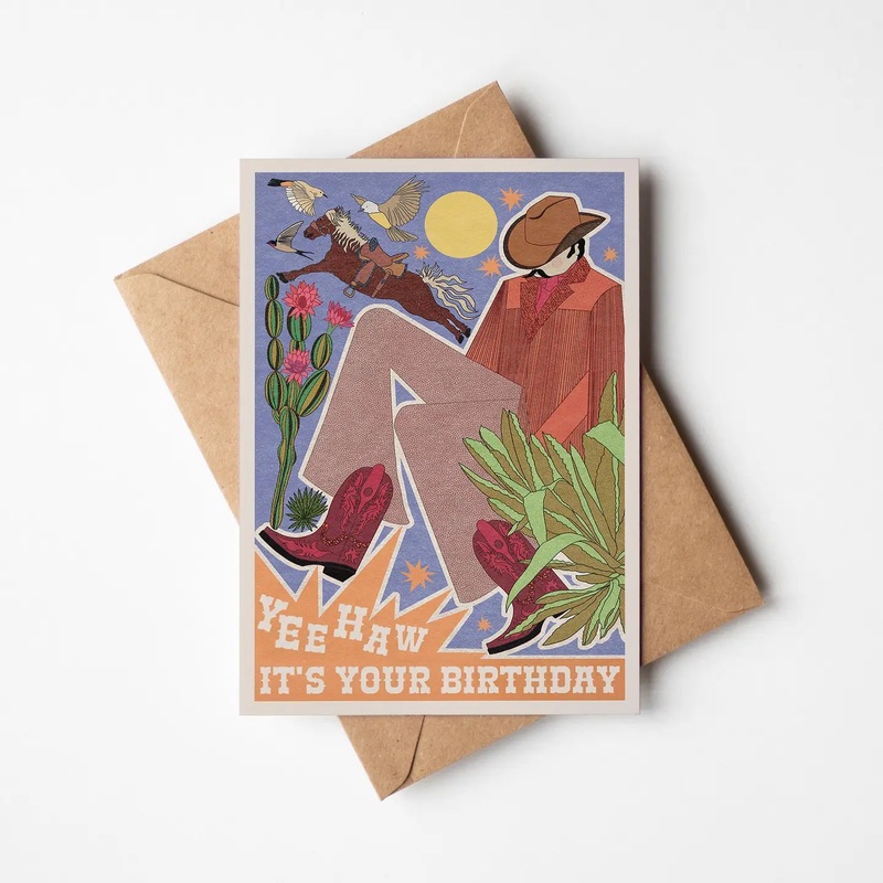 Yeehaw Cowboy Birthday Card