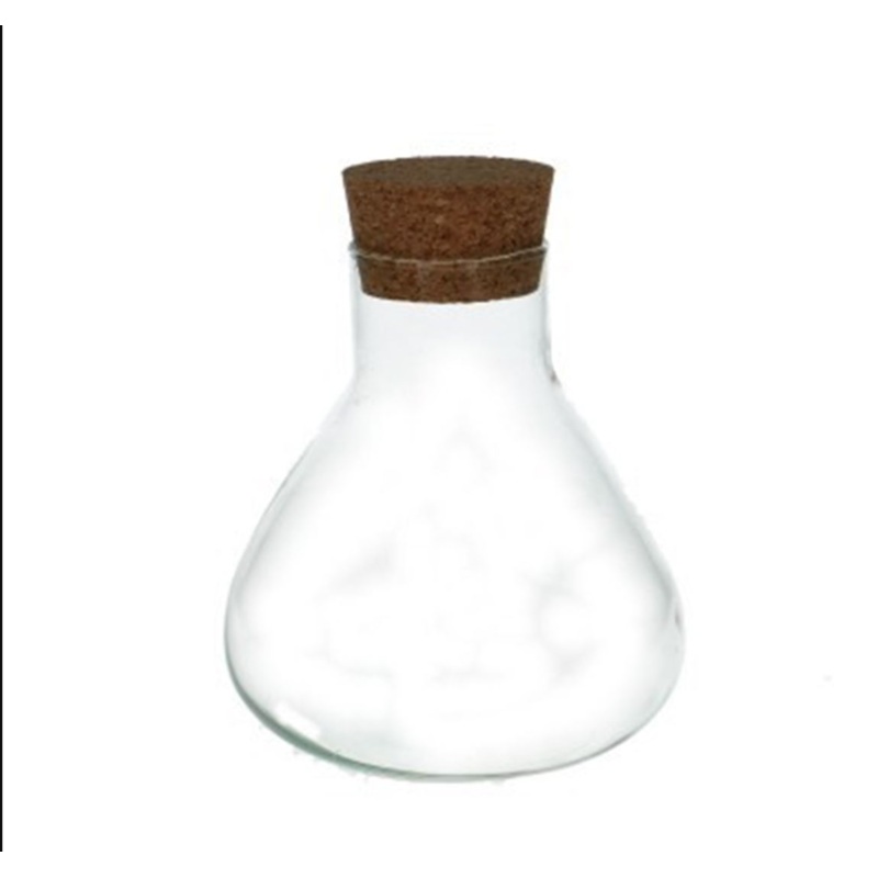 Glass milk bottle Roca Terrarium W Cork Lid