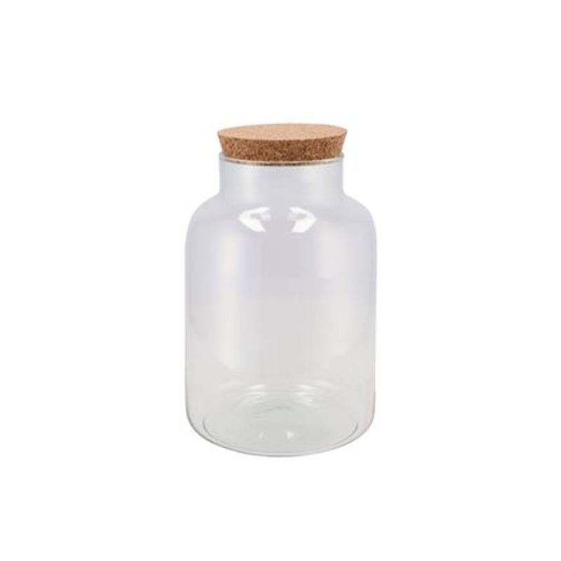 Glass terraium with cork