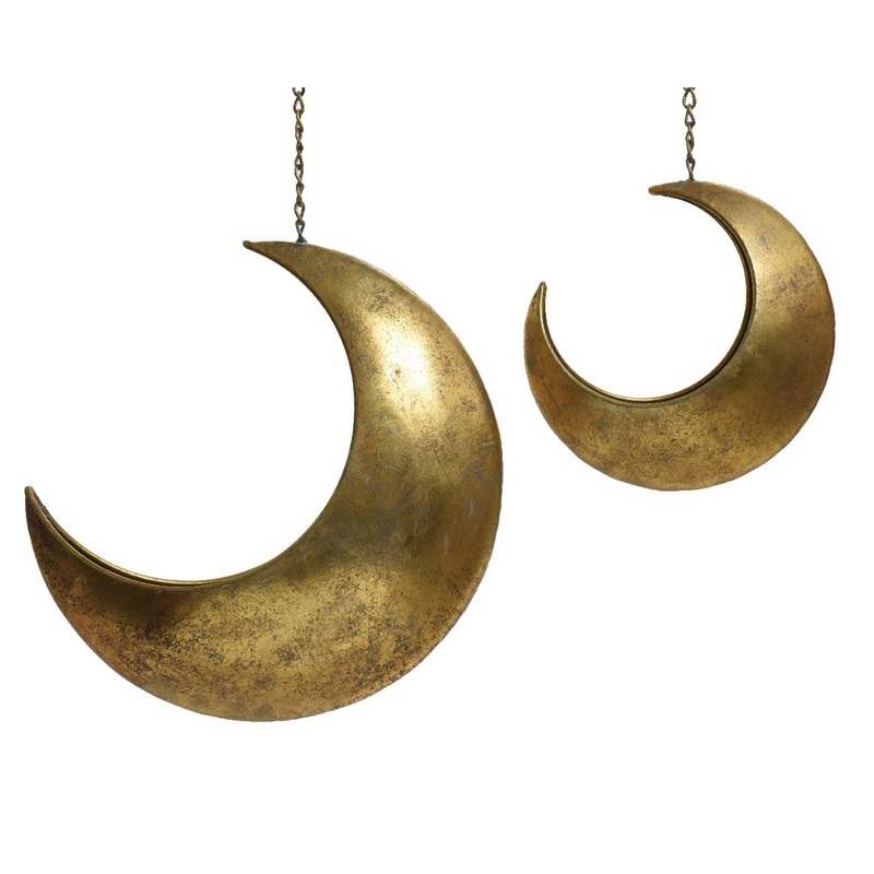 Metal hanging moon pot|Large|Small