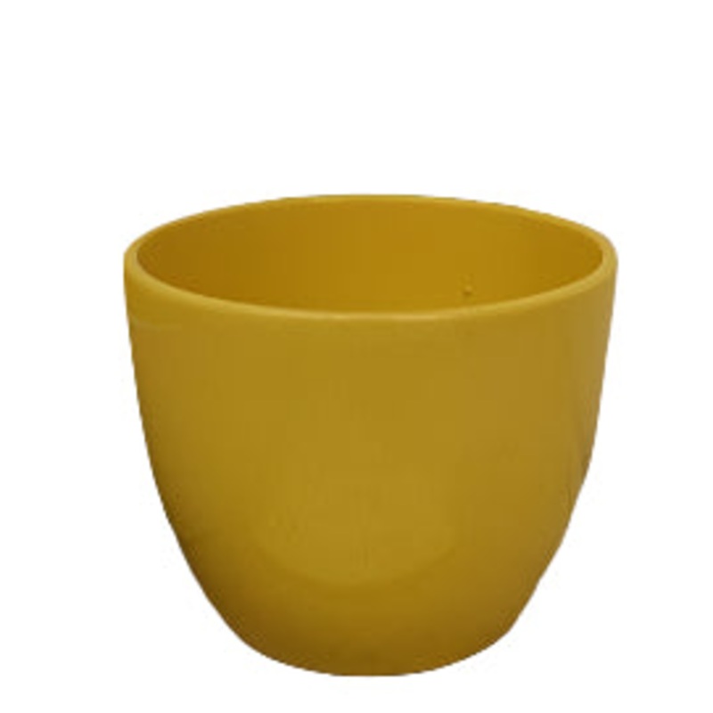 Round yellow pot
