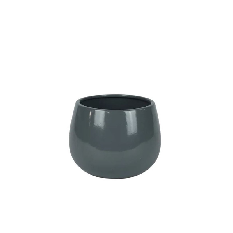 Hortus London Glossy Grey Pot|D15 x H11