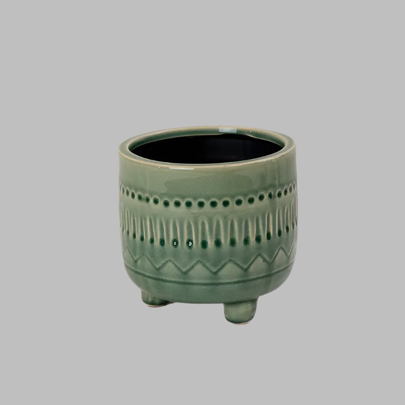 Green Tripod Pot