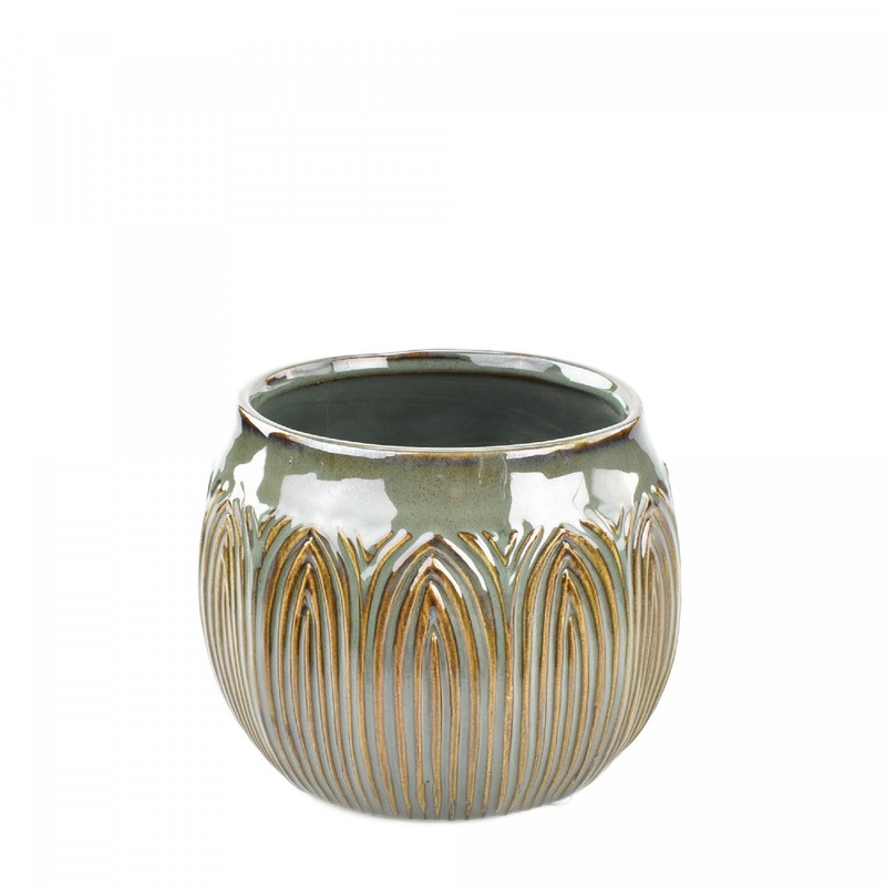 Lotus Ceramic Pot|16.5 x 12.5cm