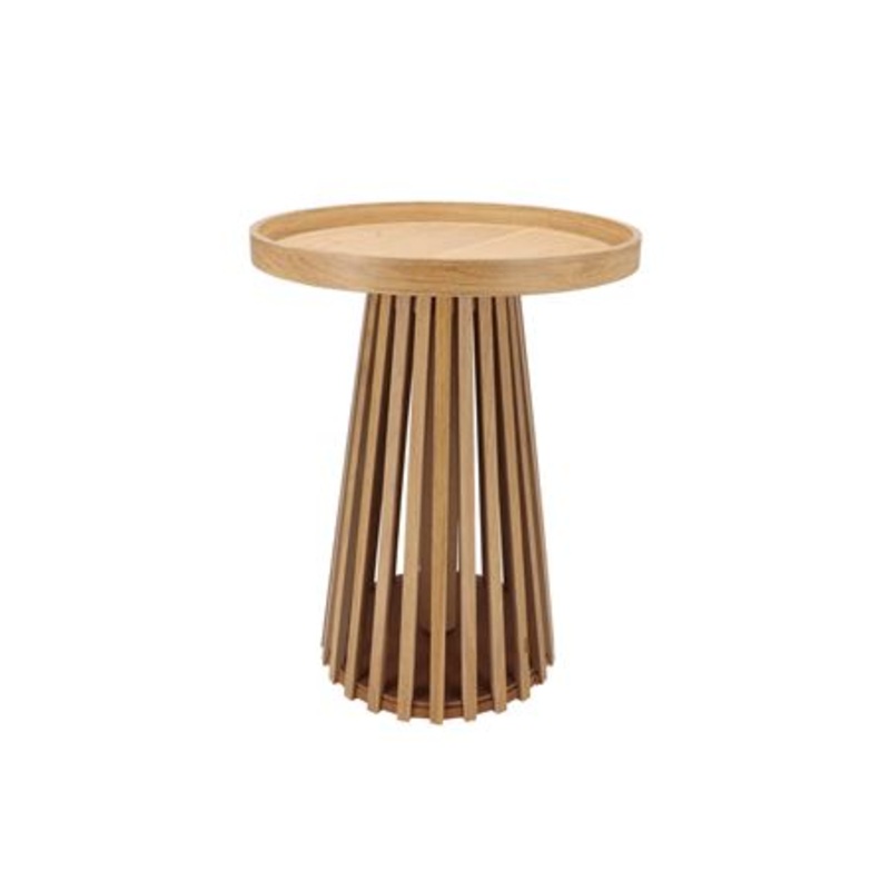 Wooden Side Table / Plant Stand  Slatted Design