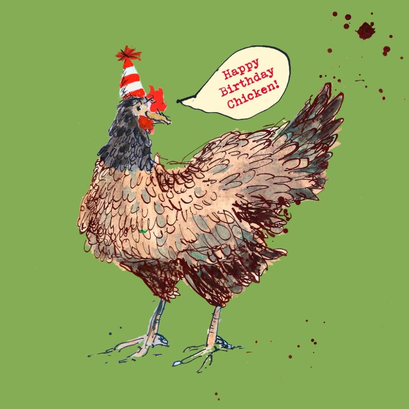 Happy Birthday Chicken Card