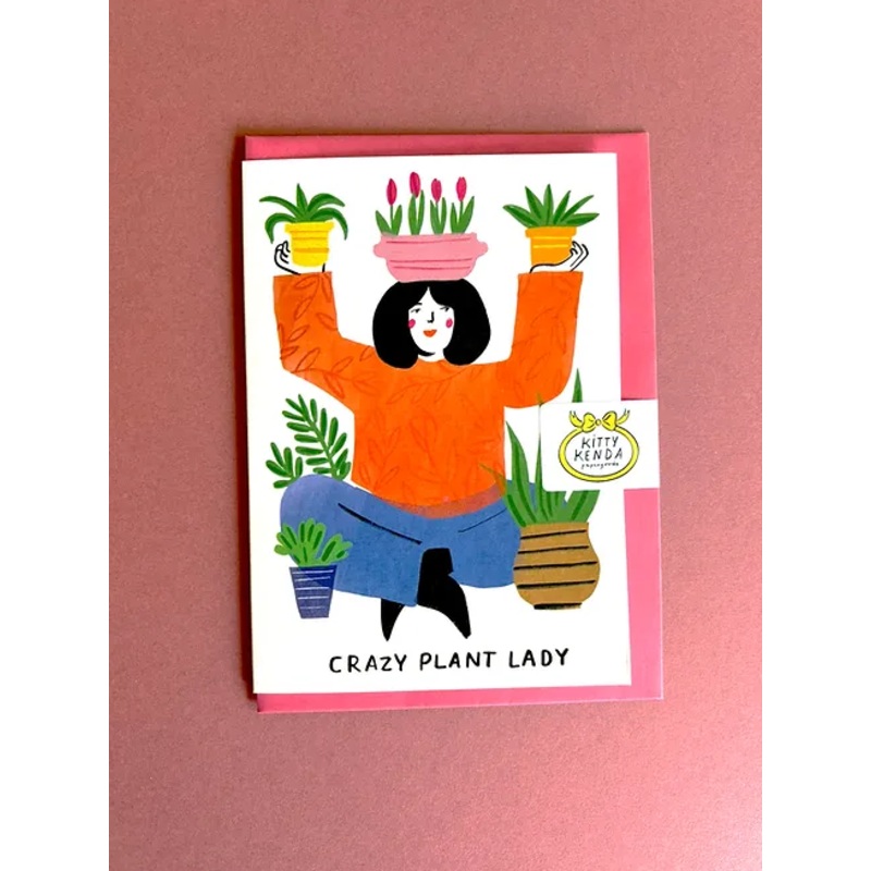 Crazy Plant Lady Greeting Card